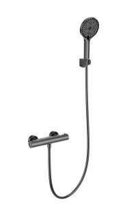 Смеситель для душа Wonzon & Woghand INN 3 WW-B2012-A-BGG с термостатом тёмный графит